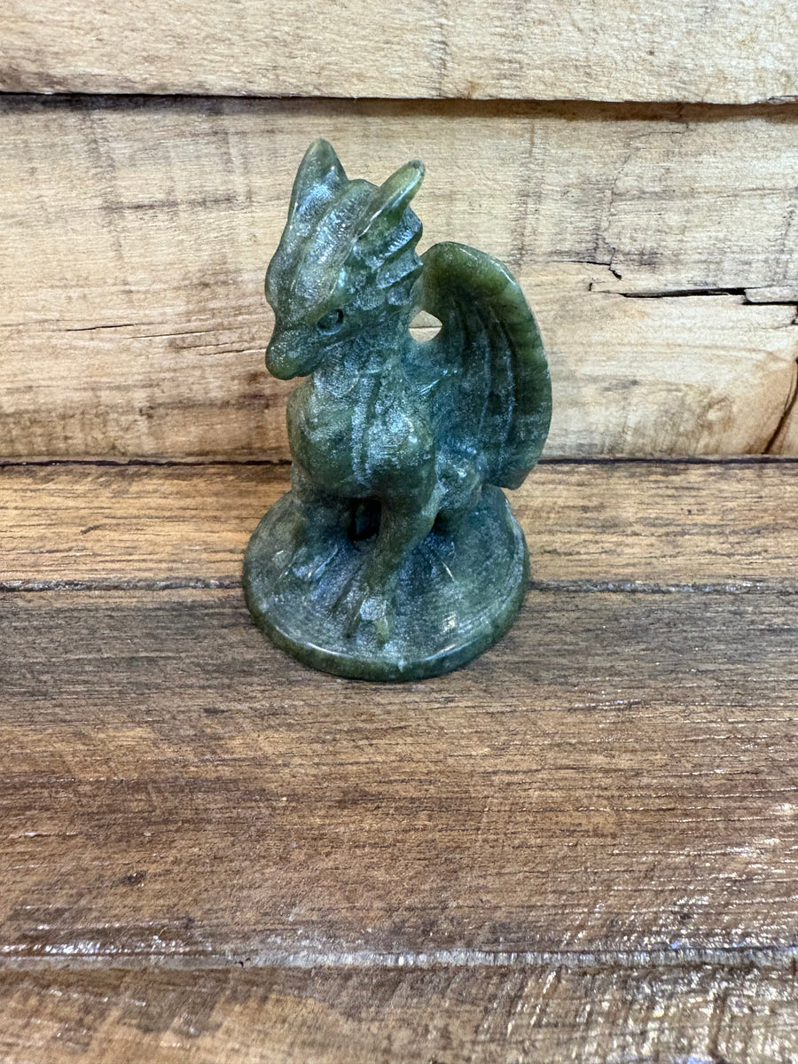 Serpentine Jade Carved Dragon