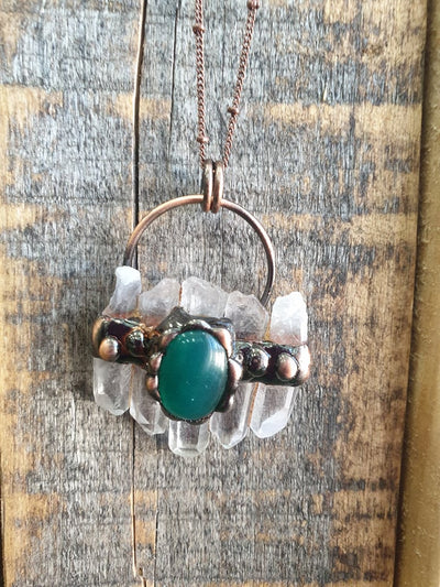 Copper and Quartz Necklace Assorted