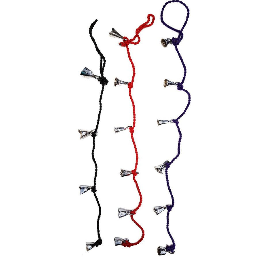 Brass String Bells 90 Cm's - Silver Assorted Colours