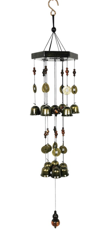 Chinese Bell & Coin Windchime 75 Cm