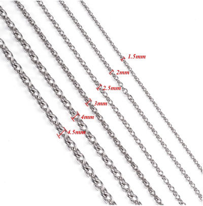 Stainless Steel Chain Necklaces Assorted