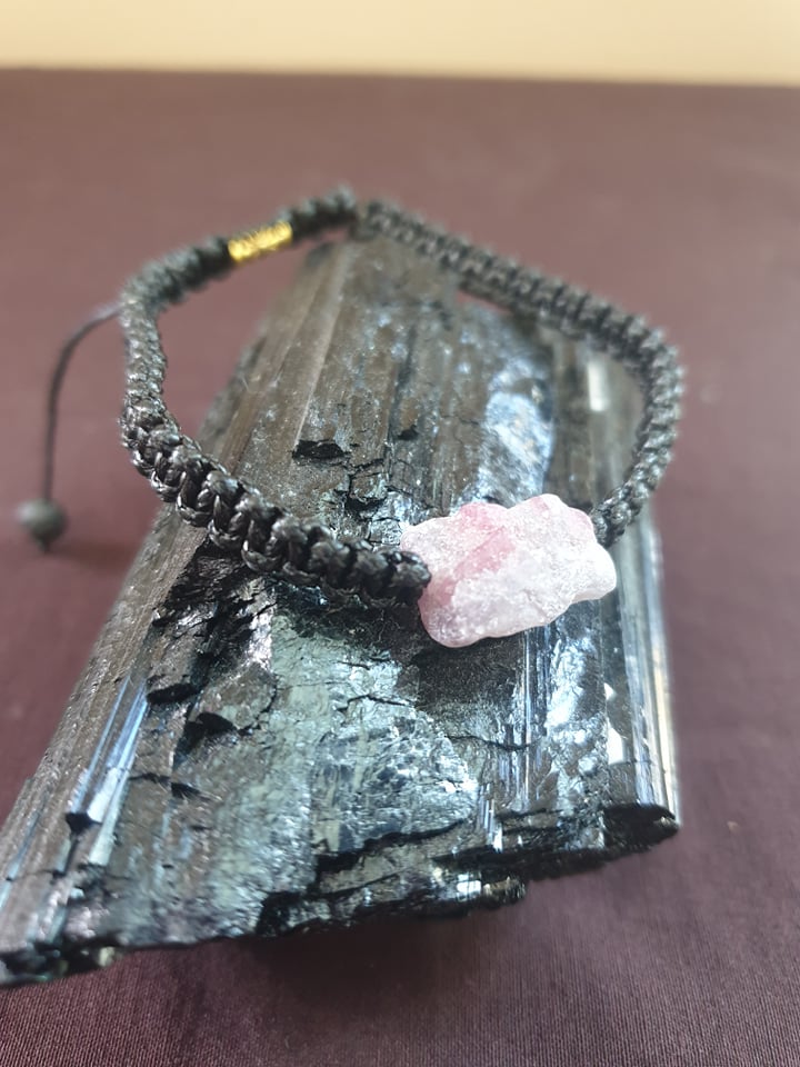 Bracelet Adjustable with Raw Crystal Assorted