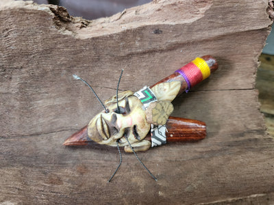 Kuripe Rapé Applicator Clay Spirit Faces