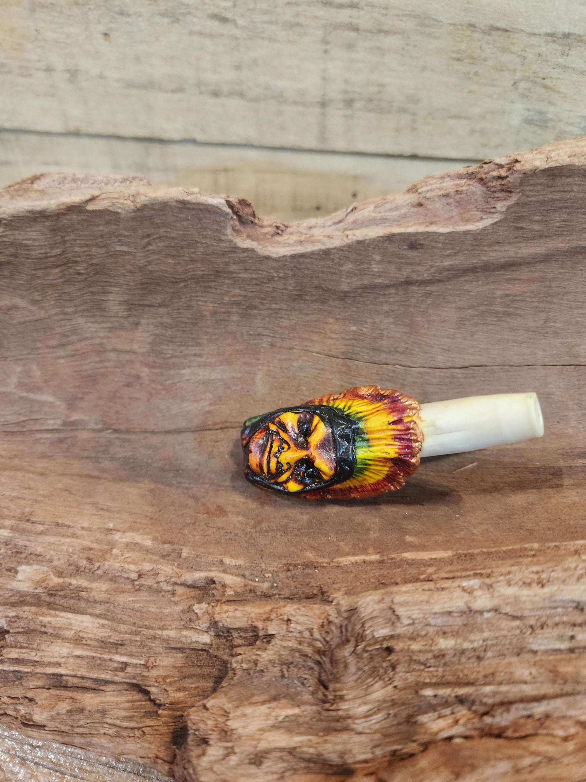Kuripe Rapé Applicator Clay Spirit Faces