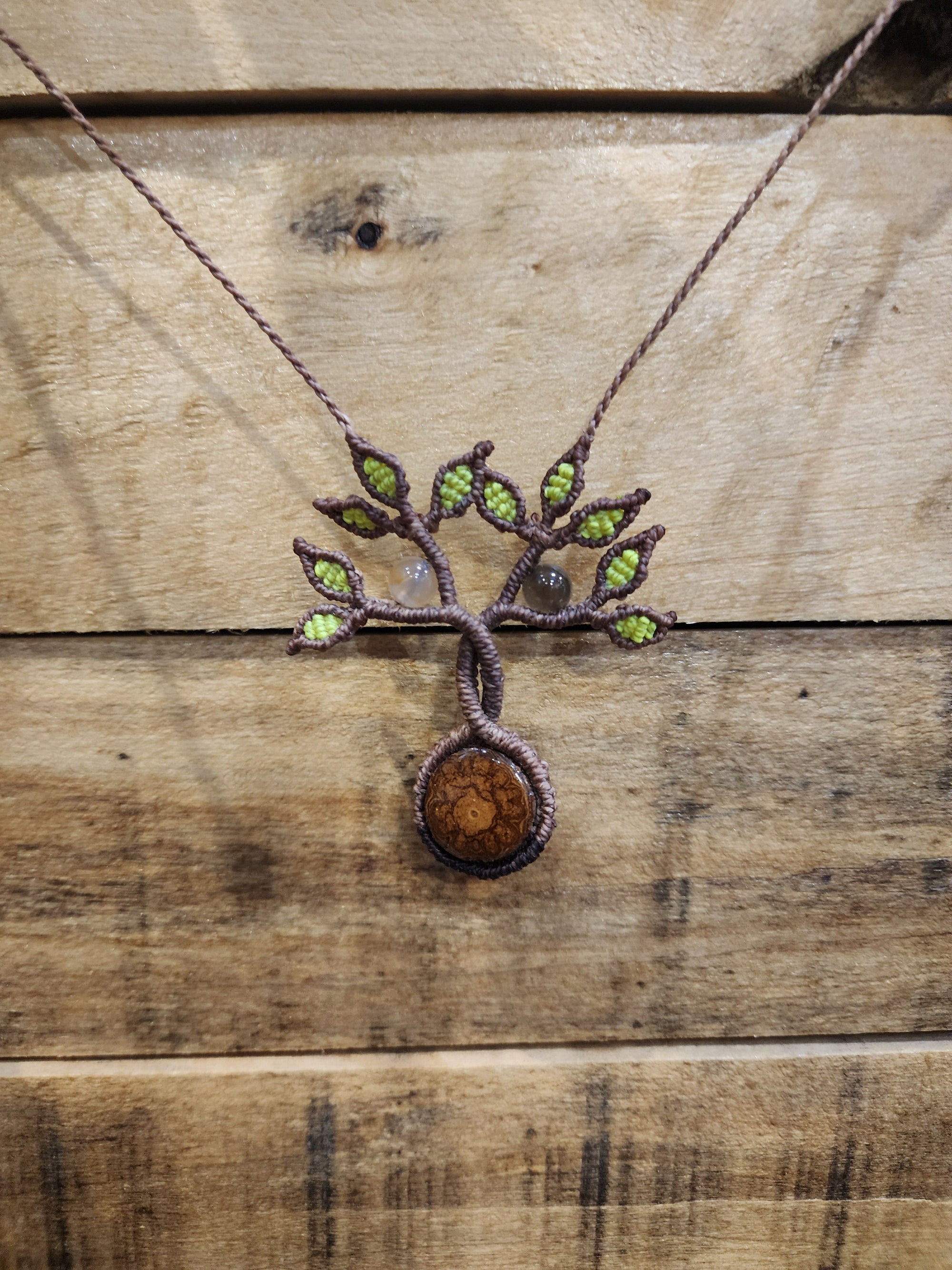 Necklace Macrame Crystals