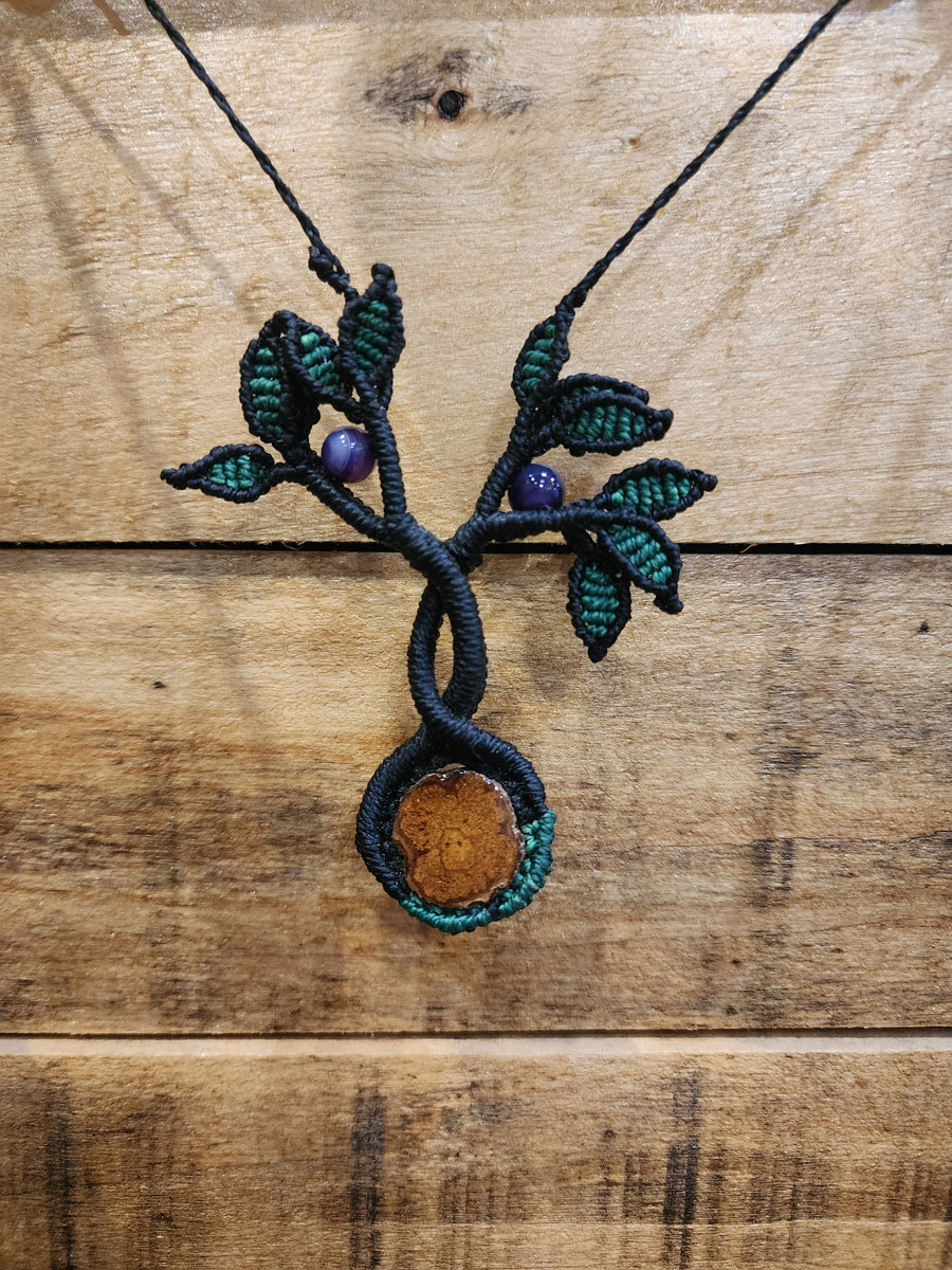 Necklace Macrame Crystals