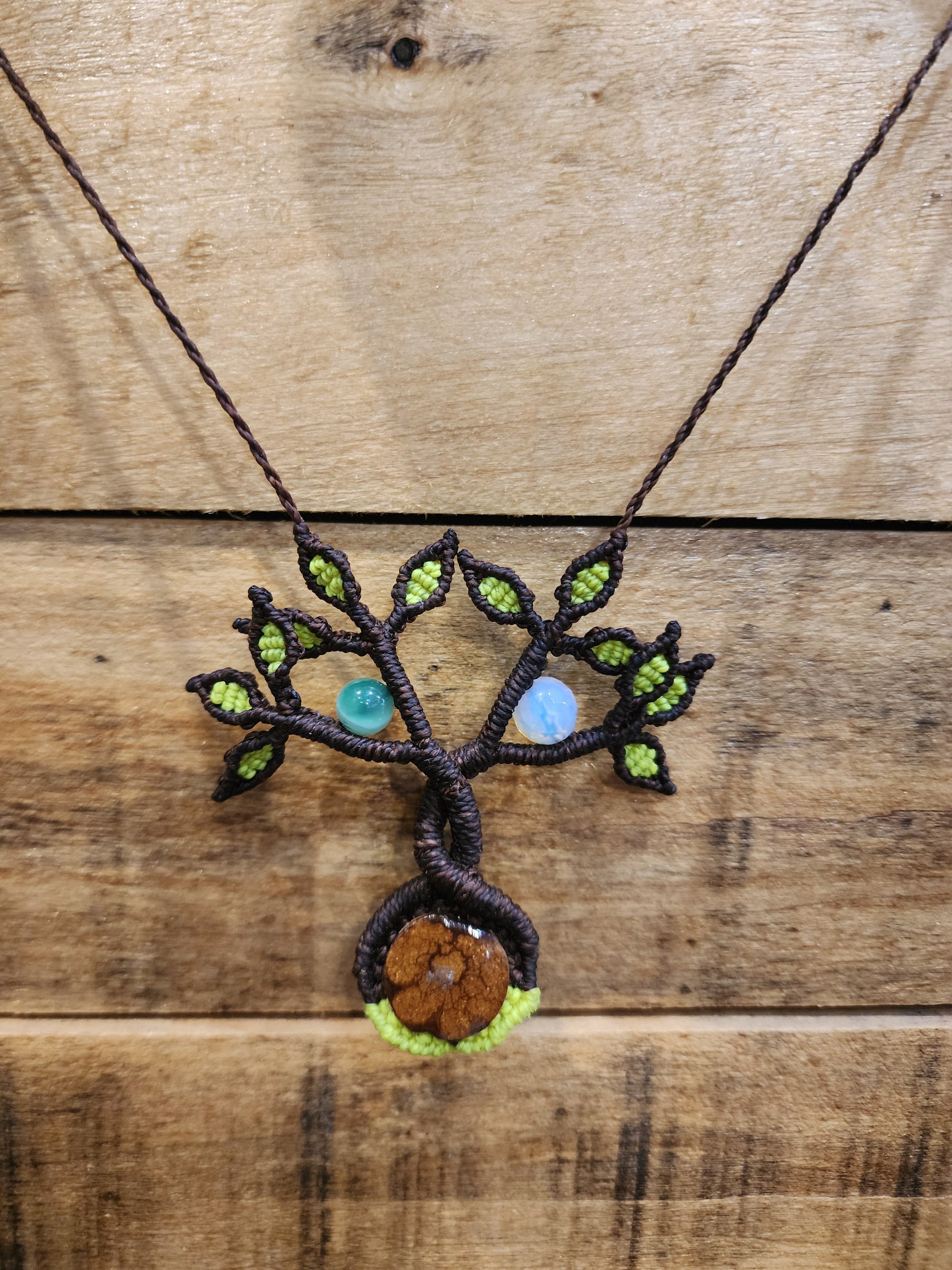 Necklace Macrame Crystals