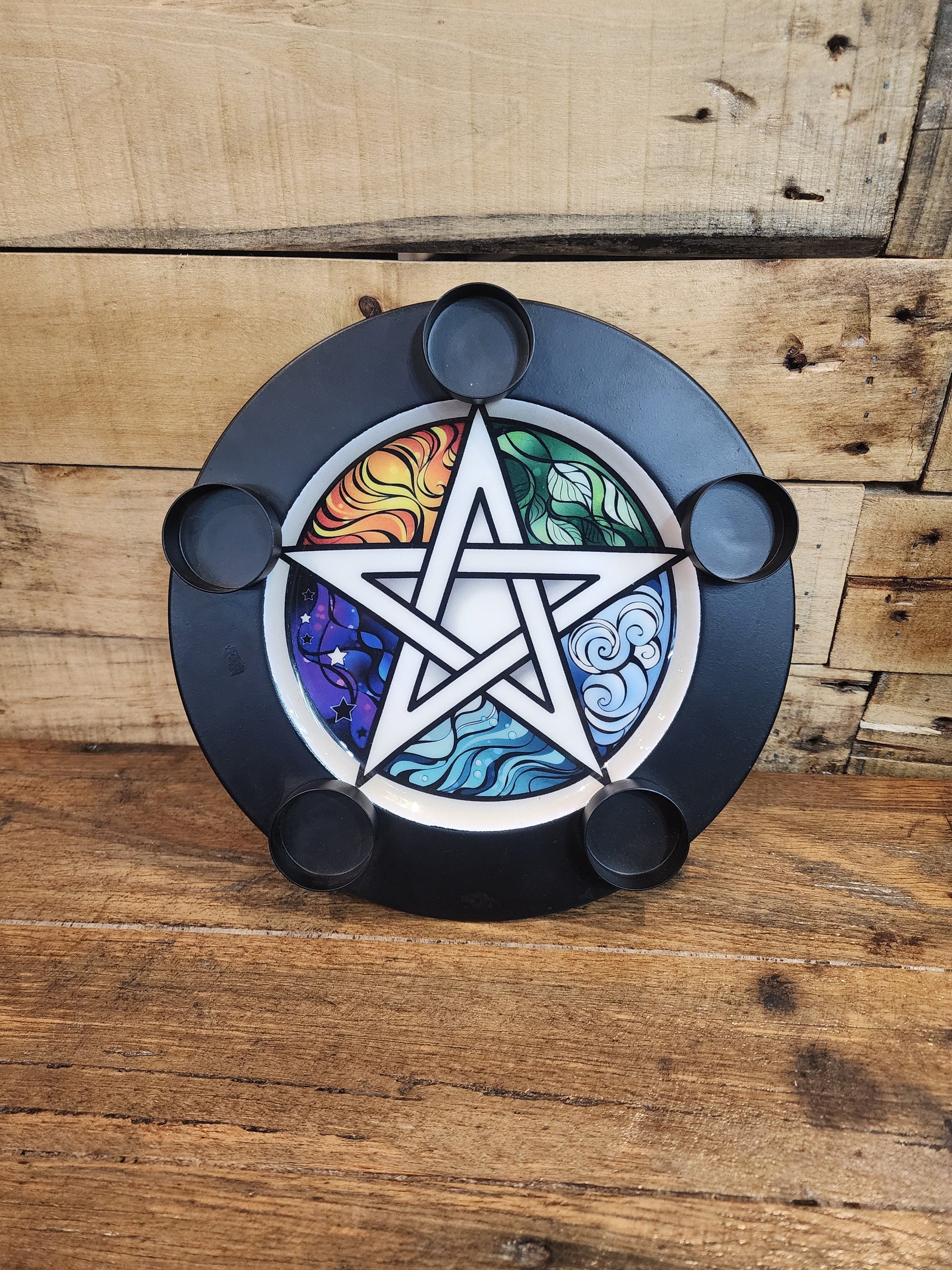 5 Tealight Candle Holder Pentagram