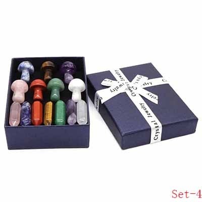 7 Chakra Point Natural Stone And Crystals Gemstone Crafts Gift Box