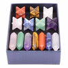 7 Chakra Point Natural Stone And Crystals Gemstone Crafts Gift Box