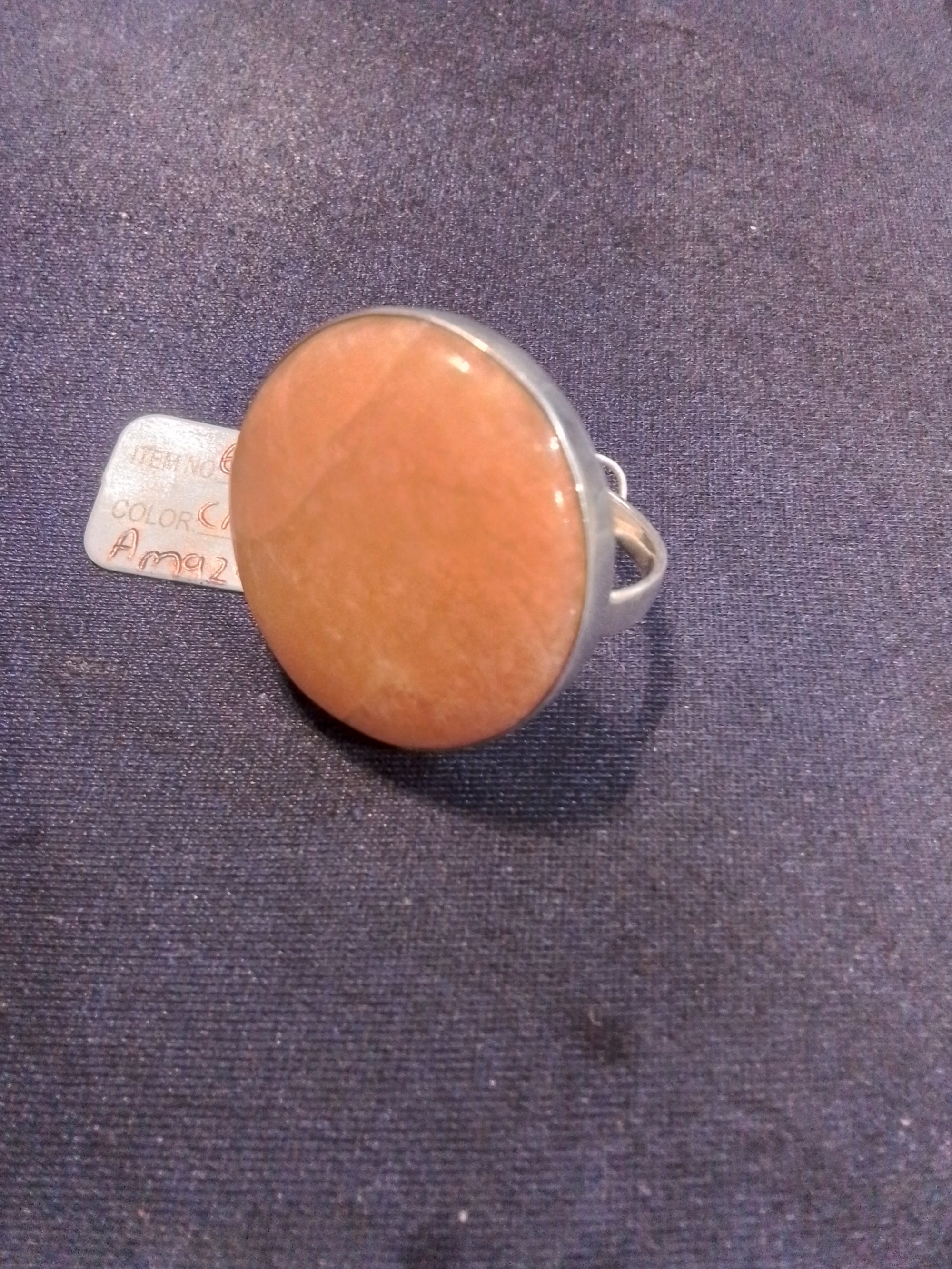 Chocolate Amazonite crystal Ring- size 11