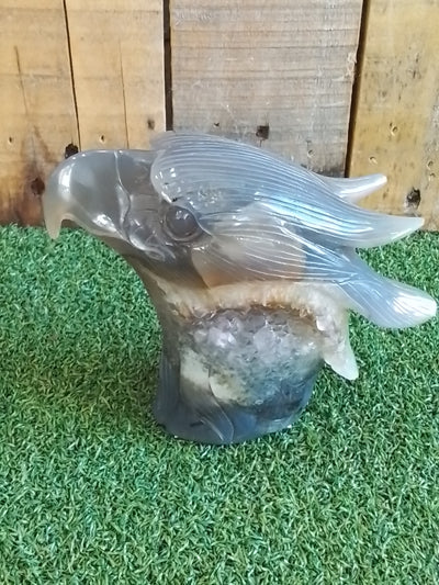 Eagle head Carved Crystal