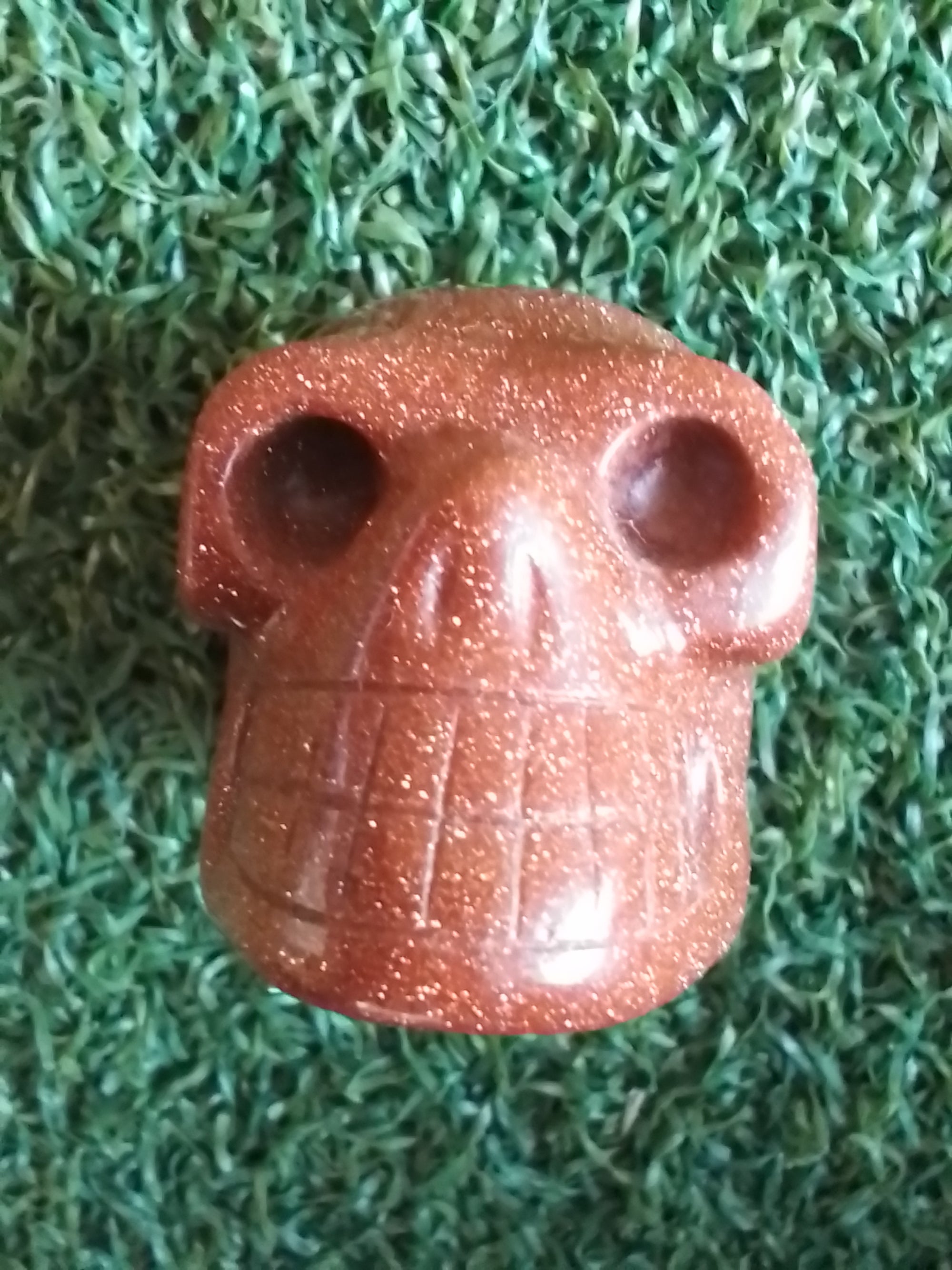 goldstone Crystal skull 5cm