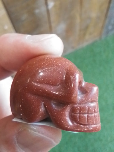 Goldstone skull 3.5cm