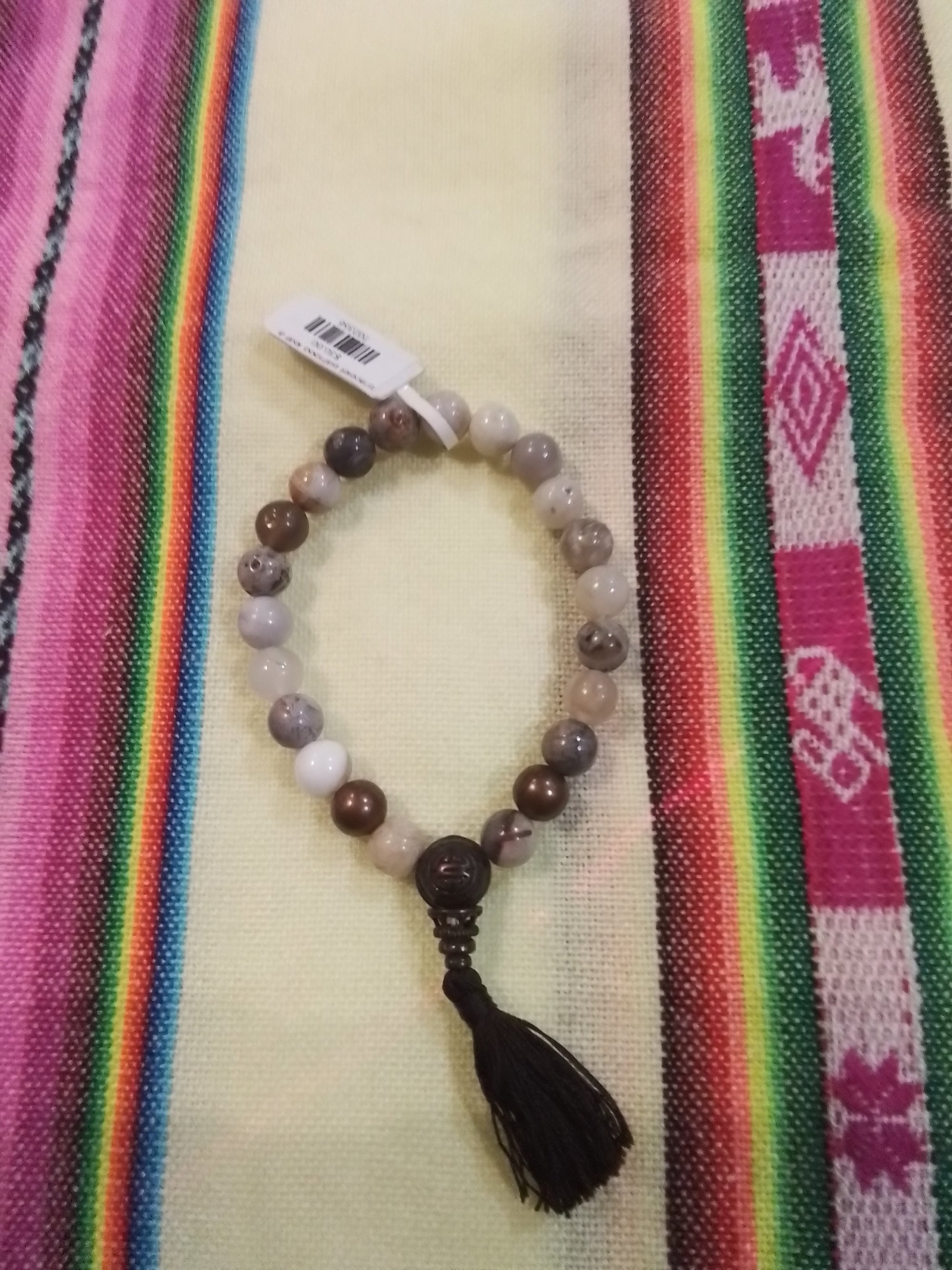 Bracelet Bamboo leaf agate