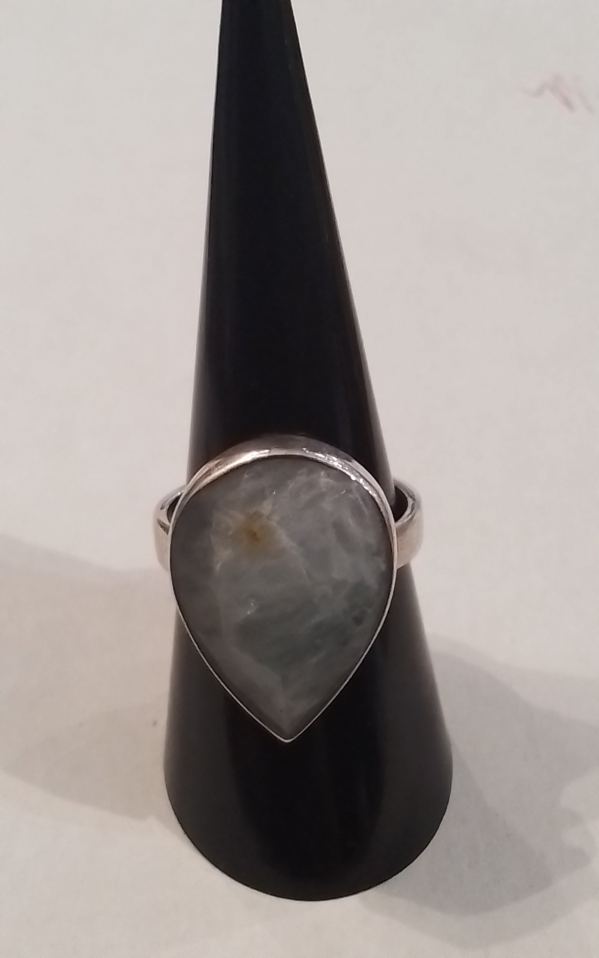 Rings-Sterling Silver-Style Tear Drop-Aquamarine