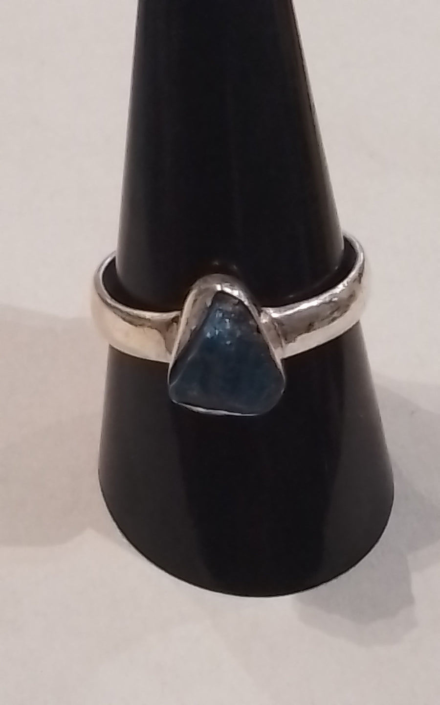Rings-Sterling Silver-Style Raw-Blue Apatite