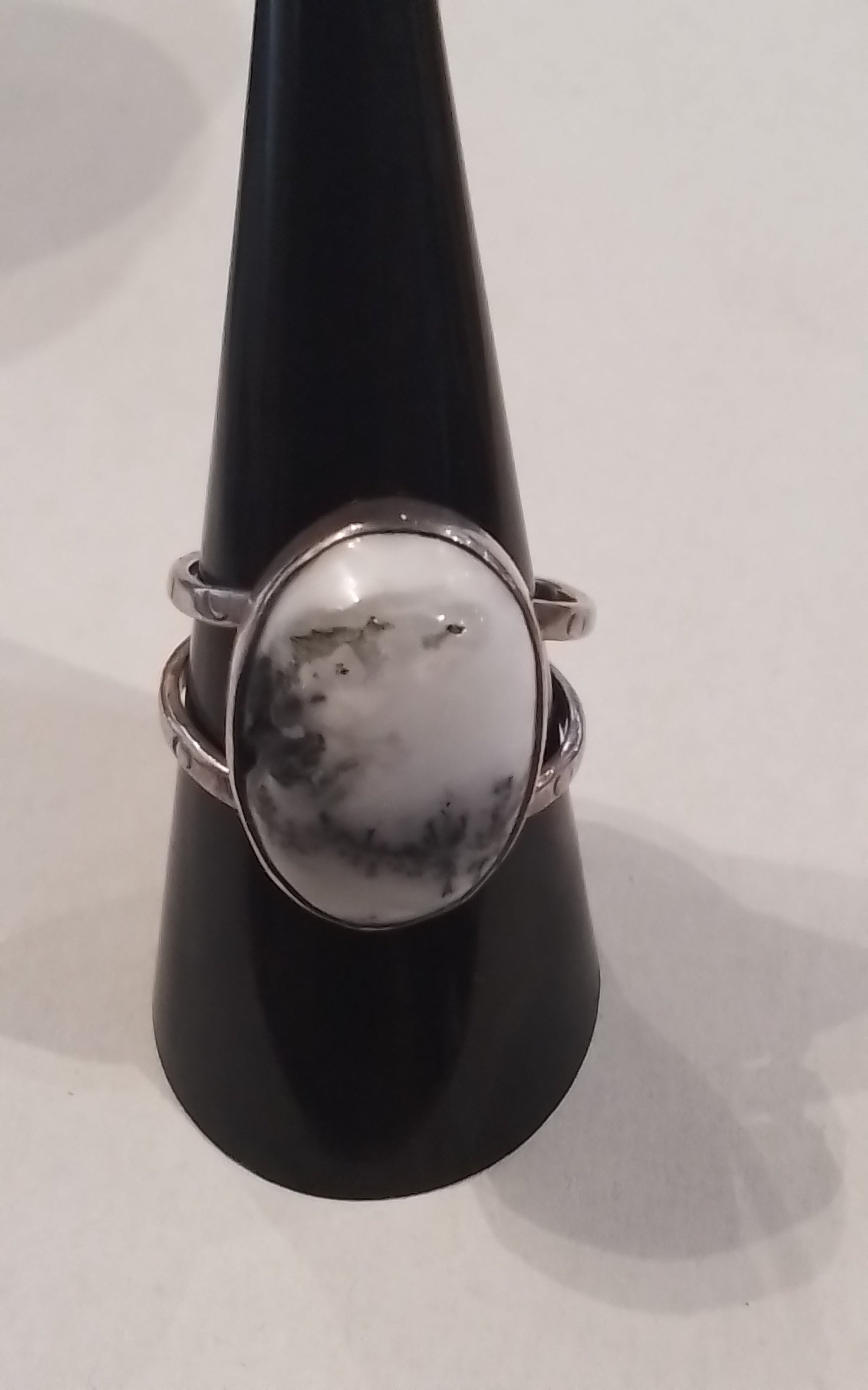 Rings-Sterling Silver-Style Oval-Tree Agate