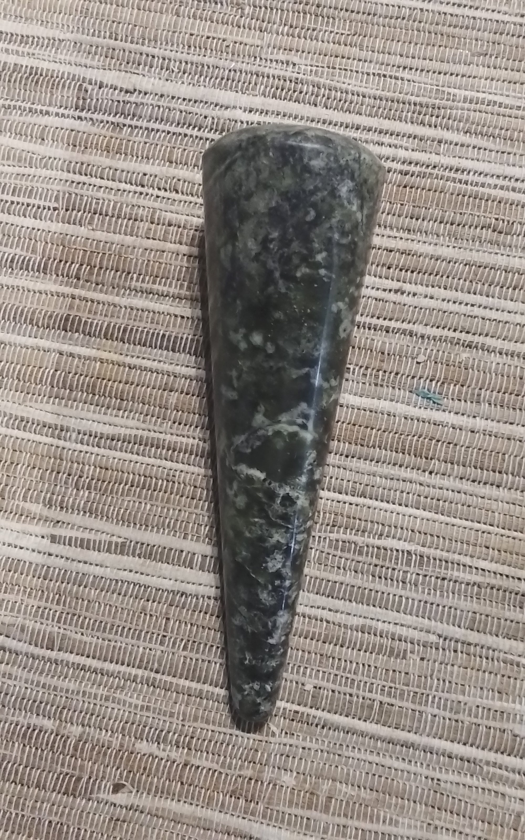 Serpentine Jade crystal massage wand