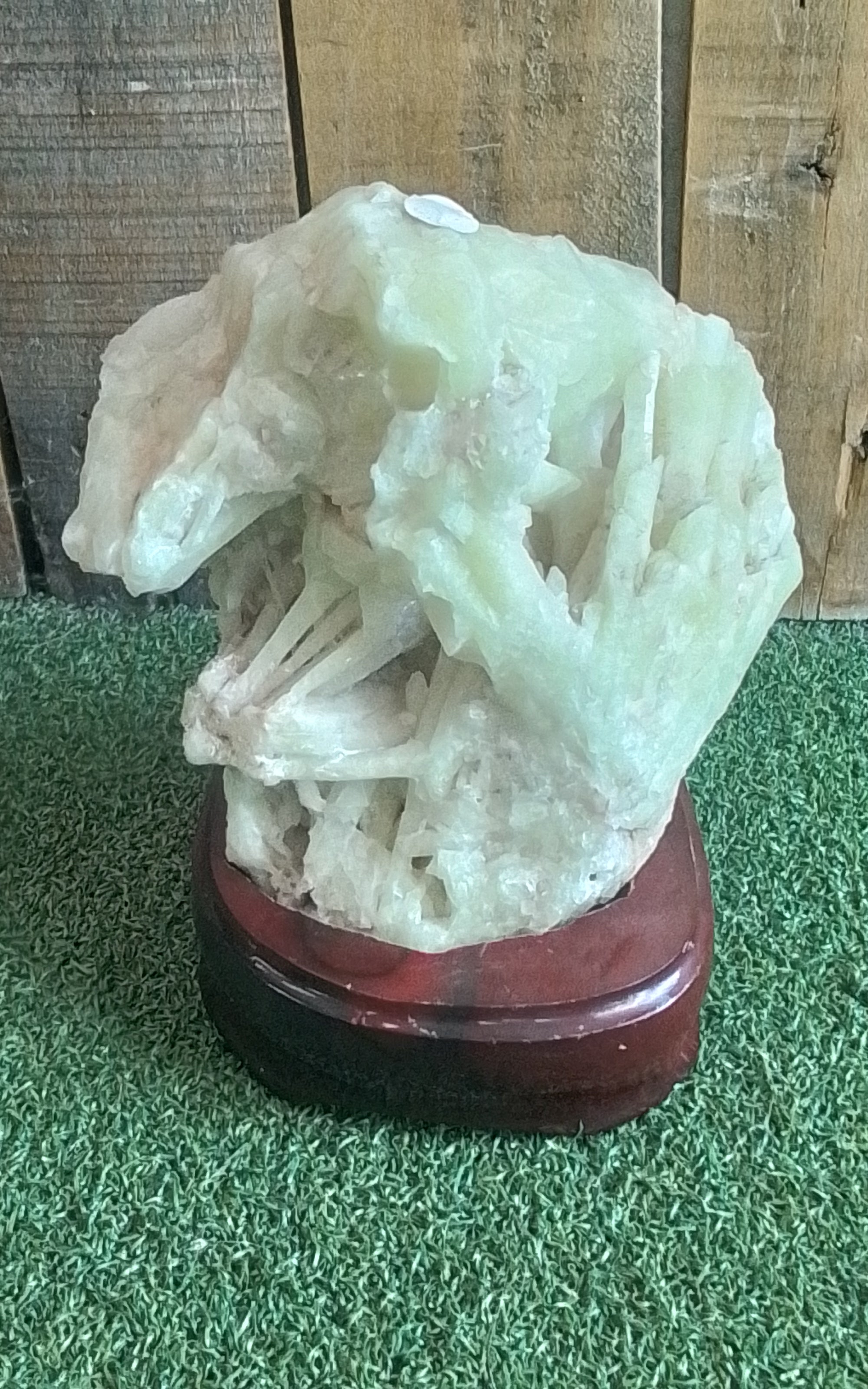 Crystal Sulphur on Wooden Stand