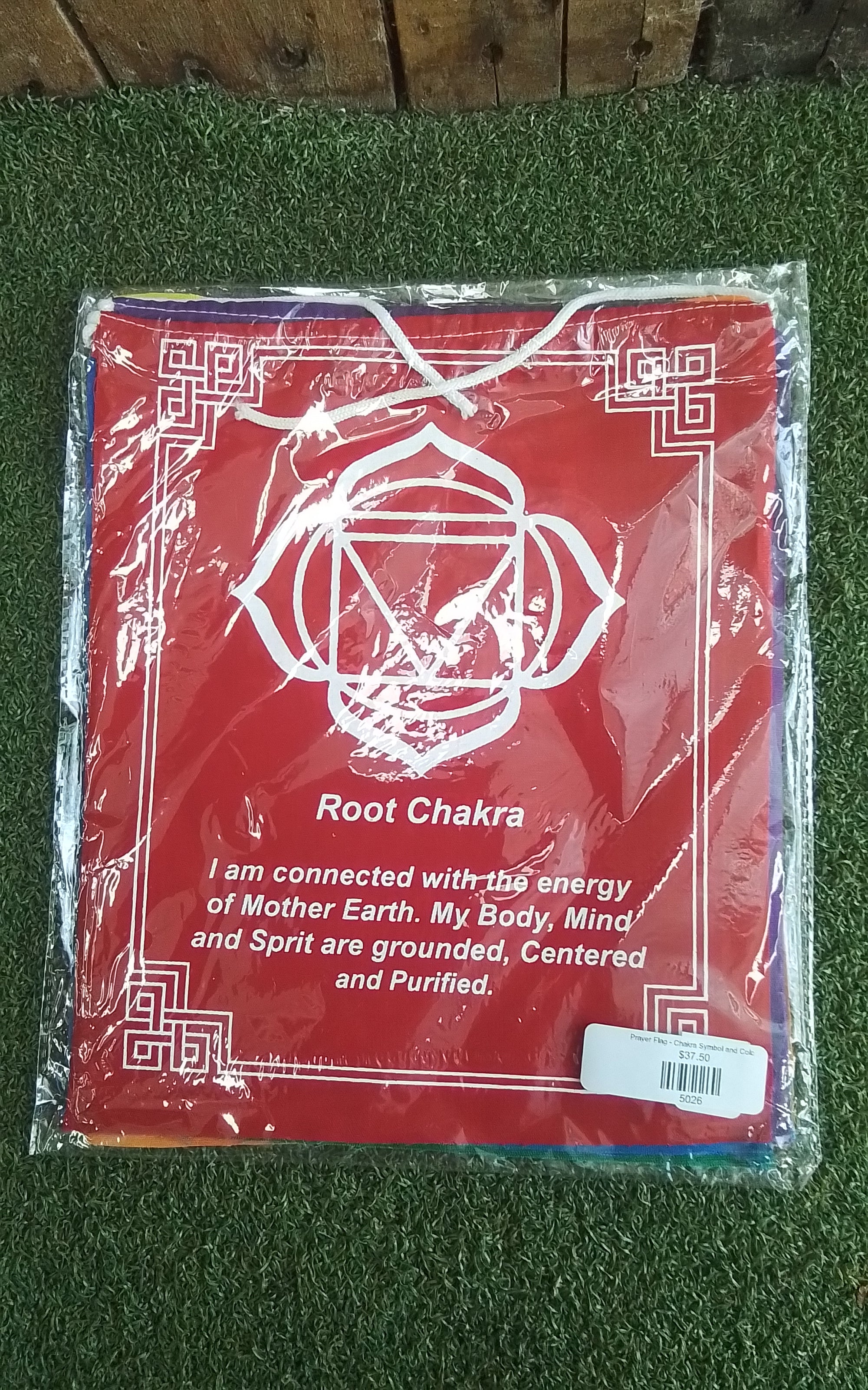 Prayer Flag - Chakra Symbol and Colour