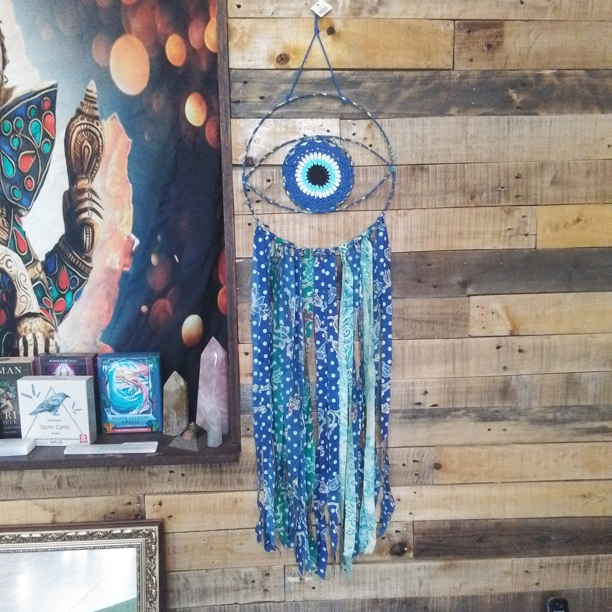 Wall Hanging - Evil eye with Threads 29 x 110 cm