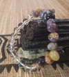 Charoite & Clear Quartz Bracelet