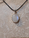 Moonstone Oval Pendant - Sterling Silver