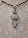 Moonstone Three Tier Pendant - Sterling Silver