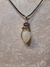 Moonstone, Peridot & Amethyst Pendant - Sterling Silver