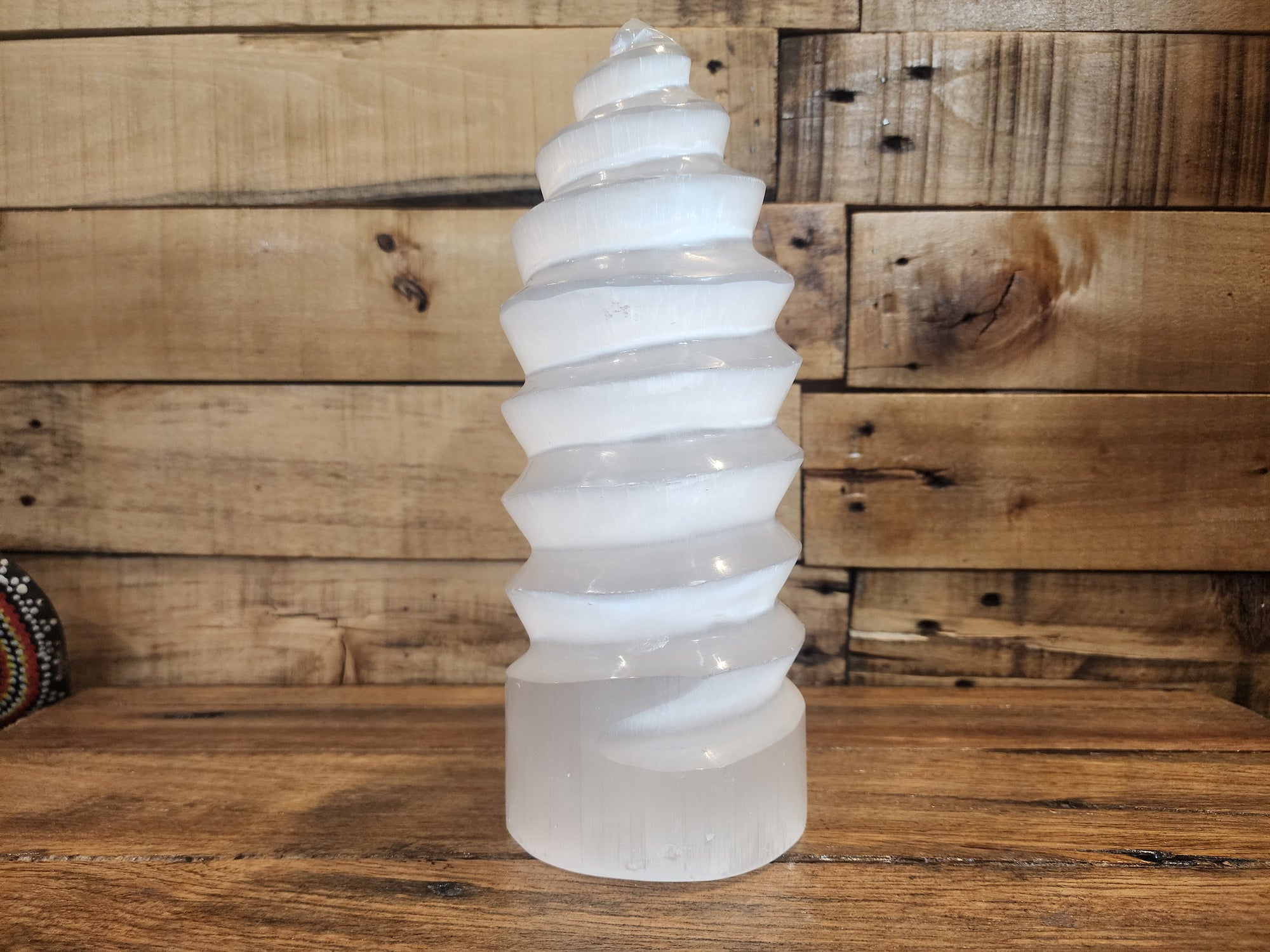 Spiral Selenite Lamp