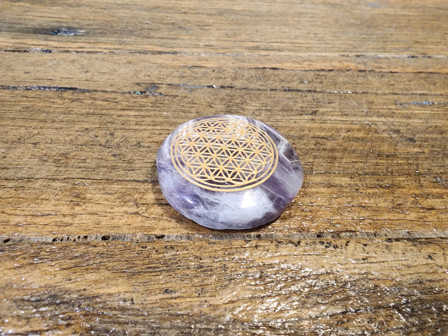 Flower Of Life Palm Stones