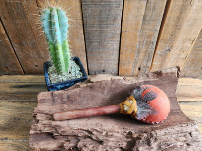 Rattle Simple Leather - Shamanic Handcrafted - Shipibo