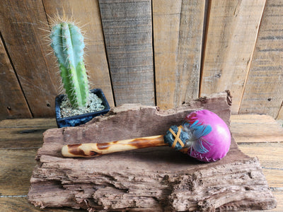 Rattle Simple Leather - Shamanic Handcrafted - Shipibo