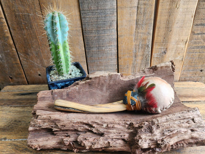 Rattle Simple Leather - Shamanic Handcrafted - Shipibo