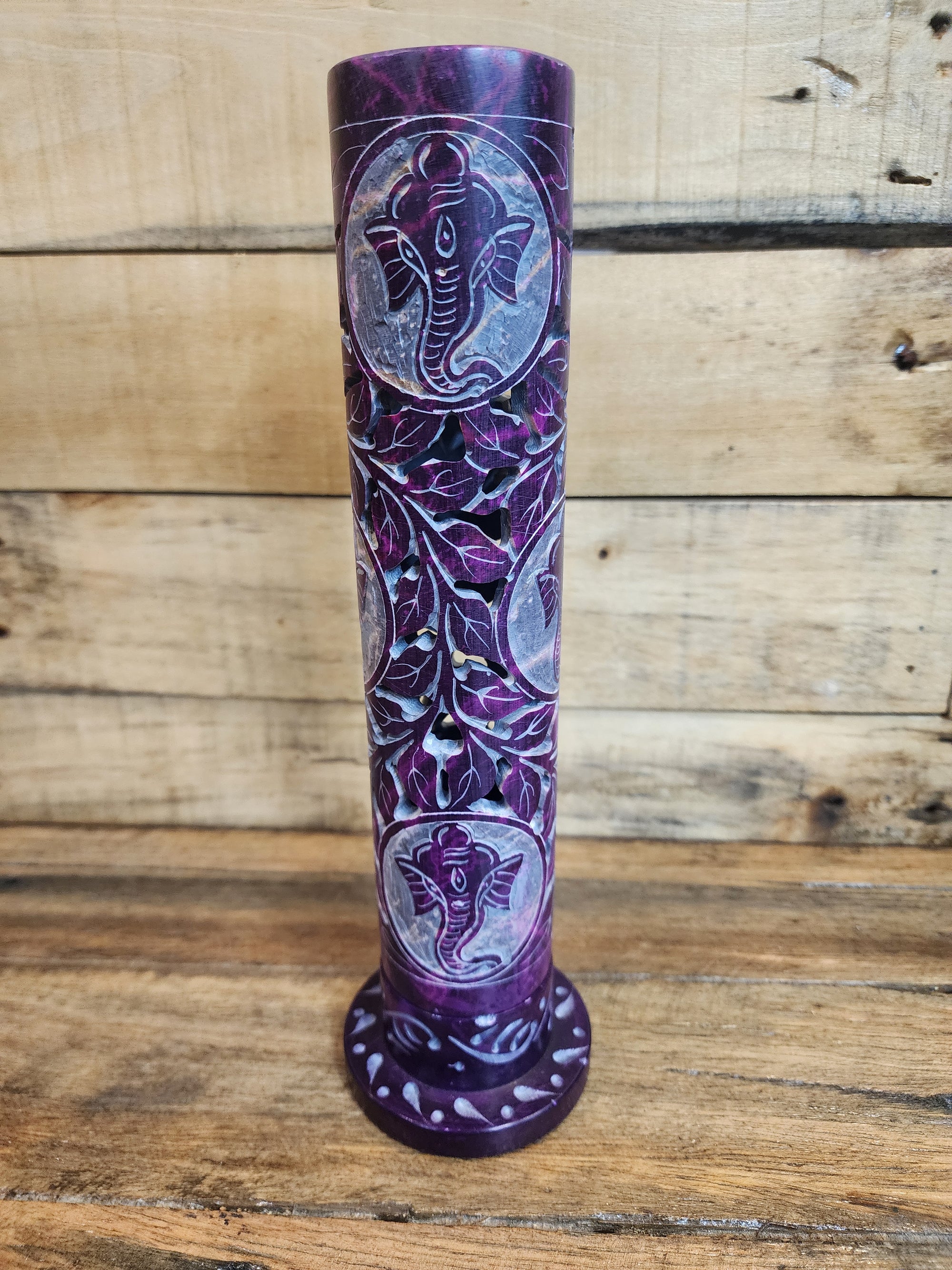 Incense Burner - Soap Stone Tower 10.5 Inch