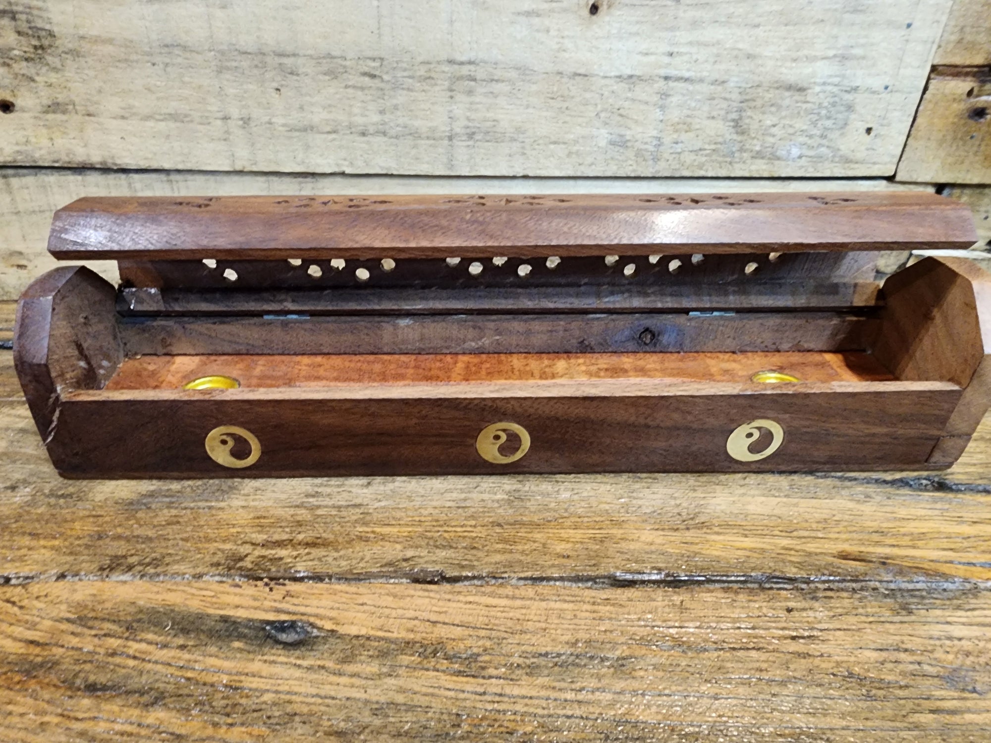 Wooden Coffin Incense Holder - Assorted