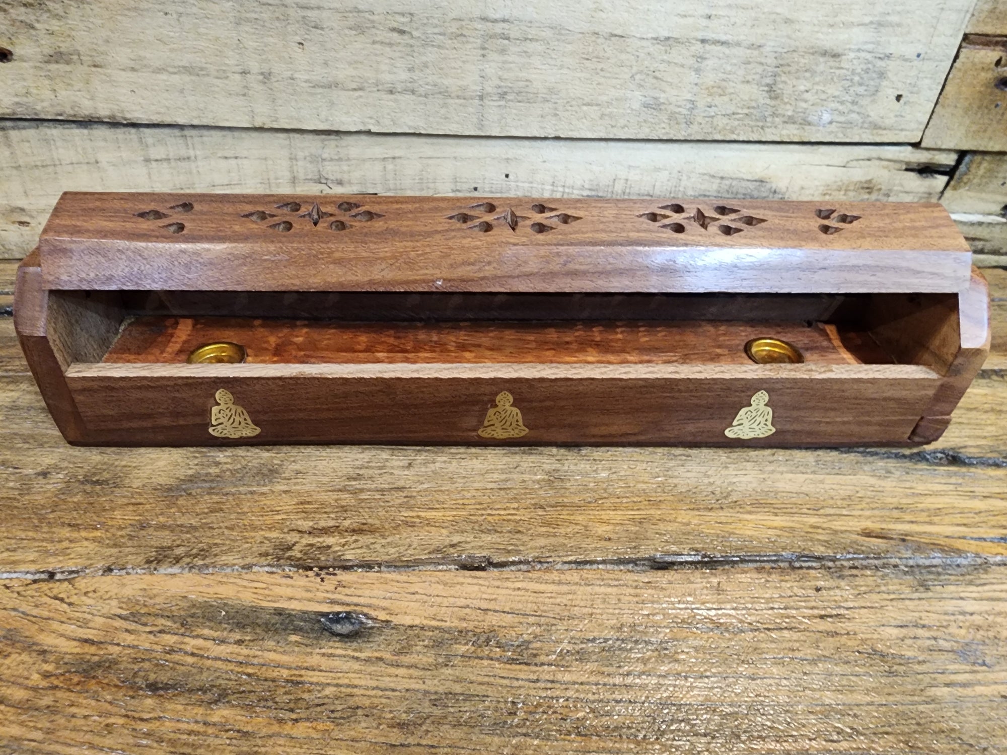 Wooden Coffin Incense Holder - Assorted