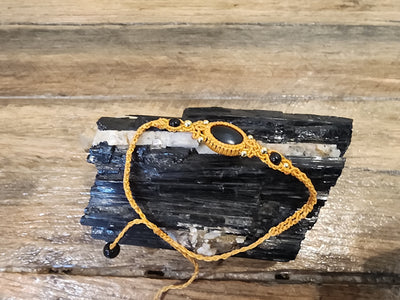 Crystal Necklace - Adjustable Macrame