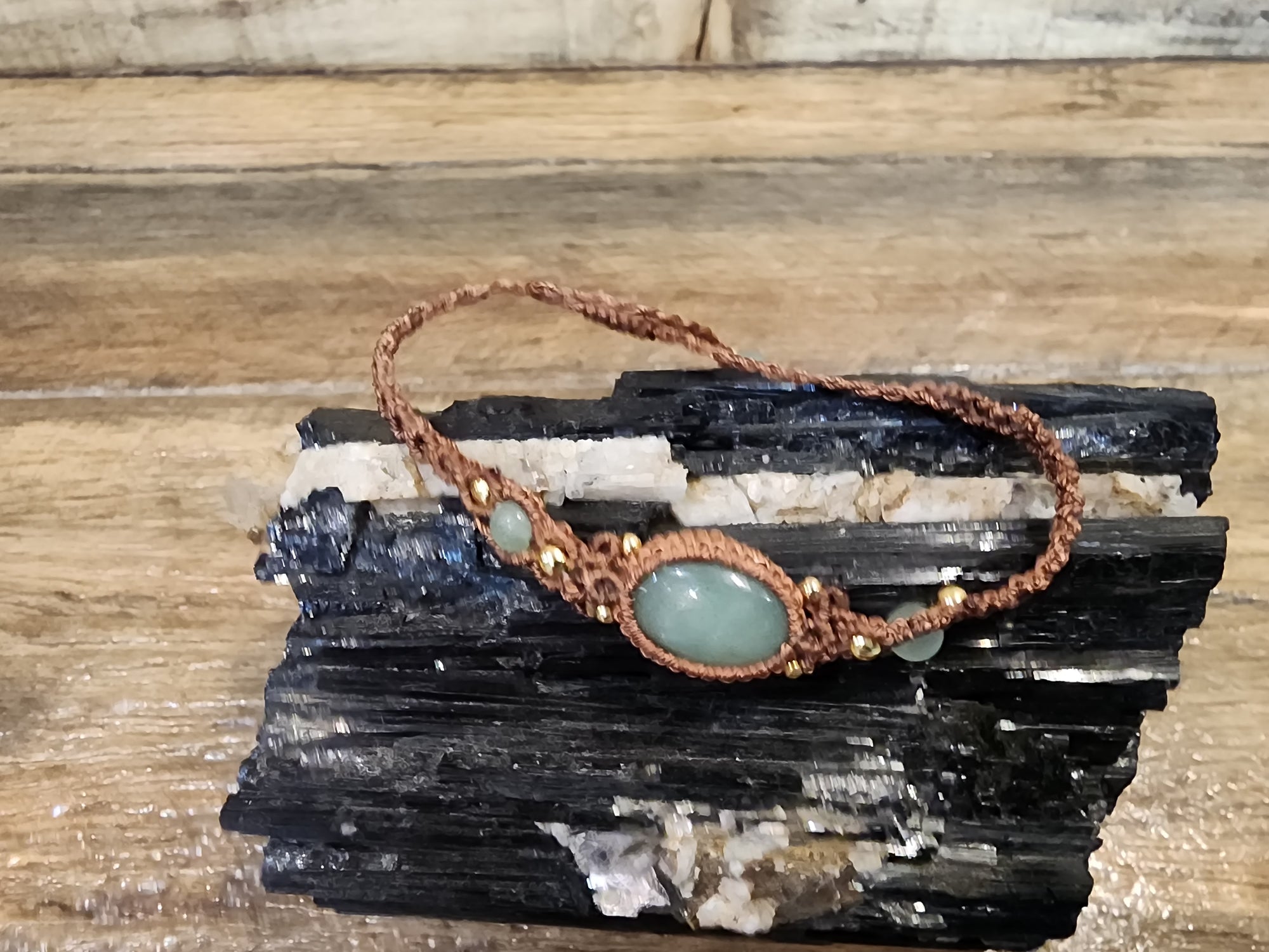 Crystal Necklace - Adjustable Macrame