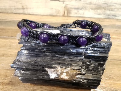 Crystal Bracelet - Macrame - Waxed Cotton
