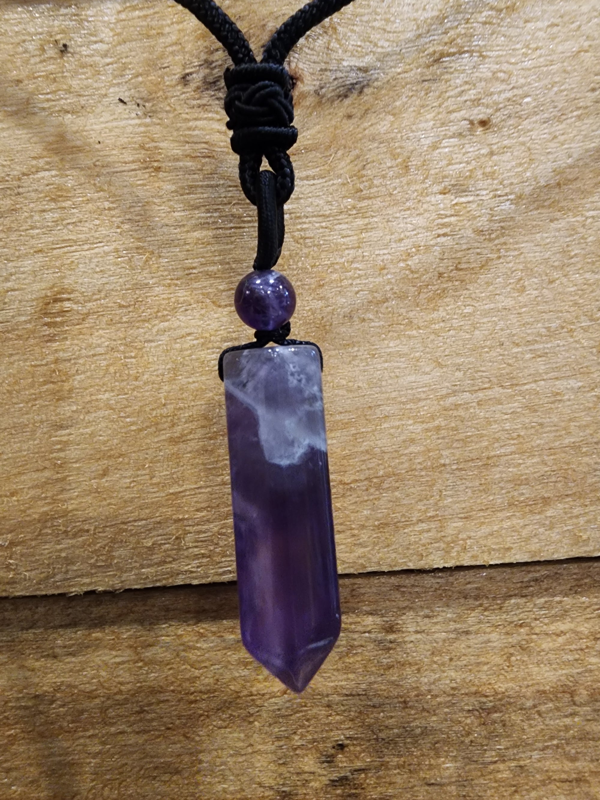 Crystal Necklace - Amethyst Pencil