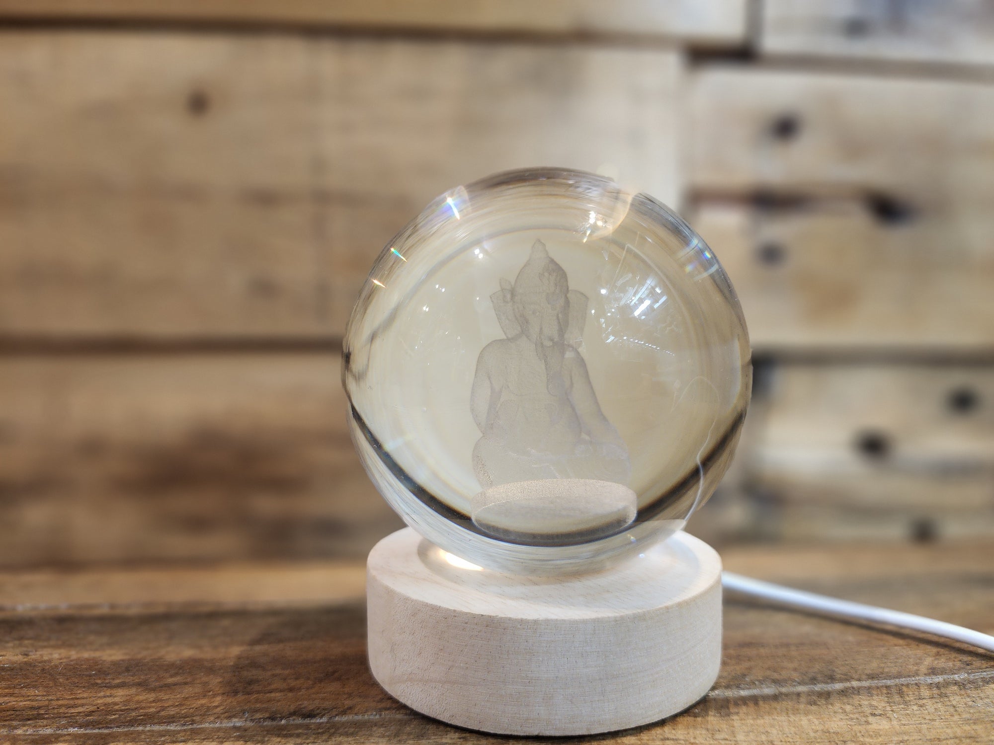 3D Glass sphere Creative Visualisation Lamp