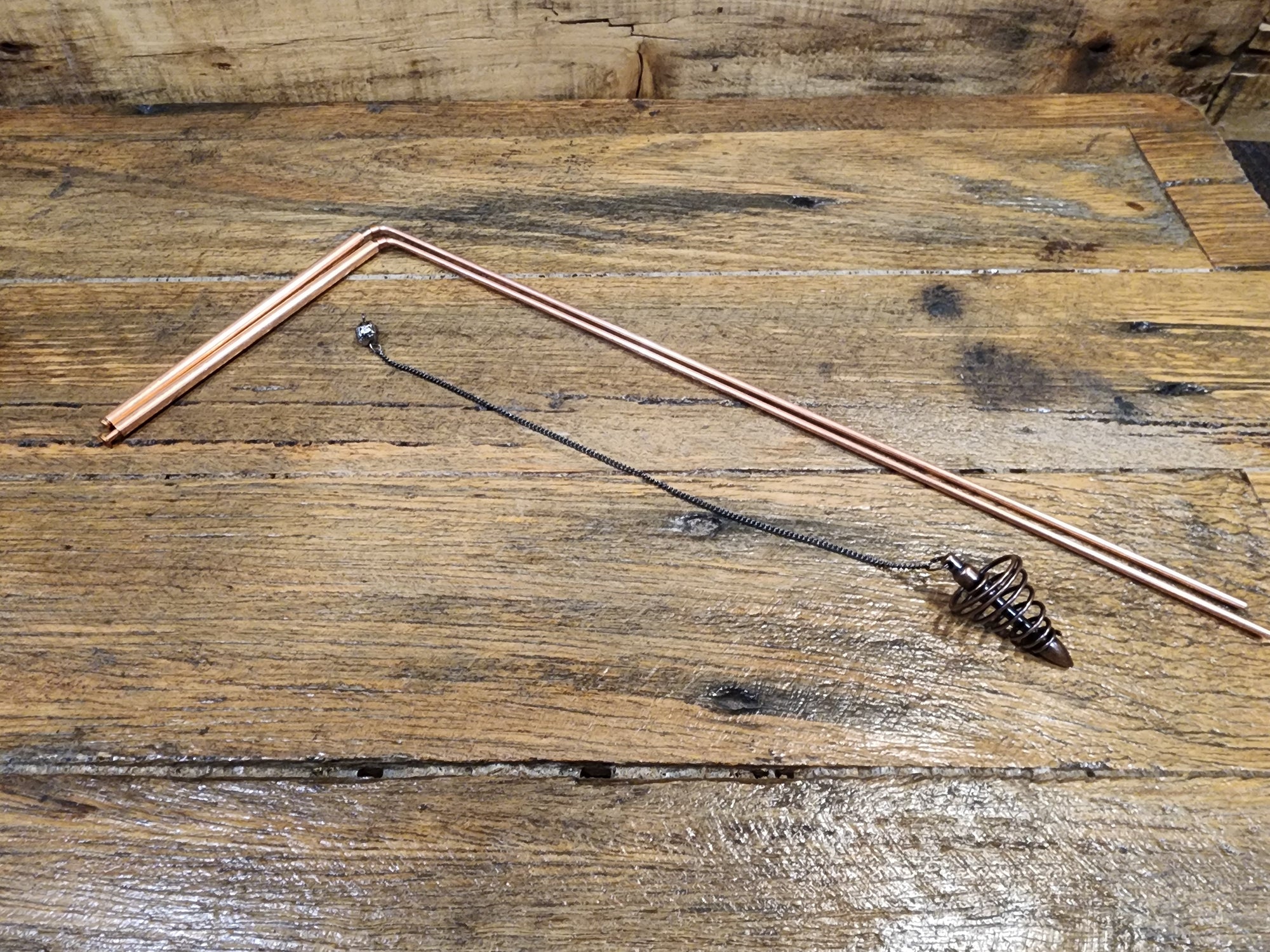 Copper Rods with Pendulum Set