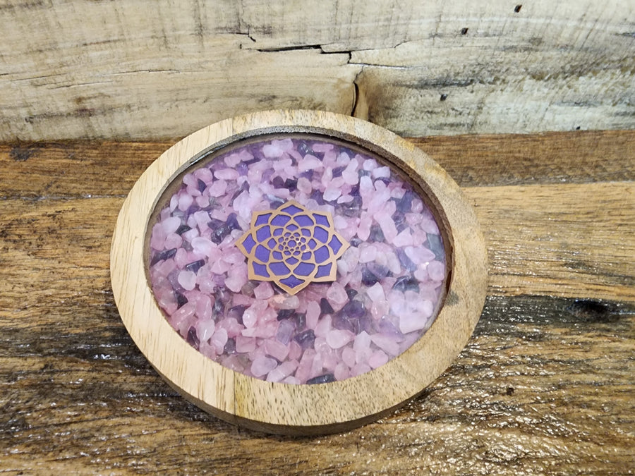 Coasters (2 pack) - Wood & Crystal Assorted