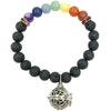 Chakra & Lavastone Bracelet With Locket