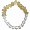 Gold Rutilated Nugget & Clear Quartz Bracelet 10-12mm