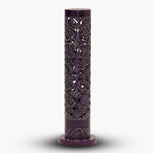 Incense Burner - Soap Stone Tower 10.5 Inch