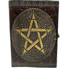 Leather Journal - Golden Antique Pentagram