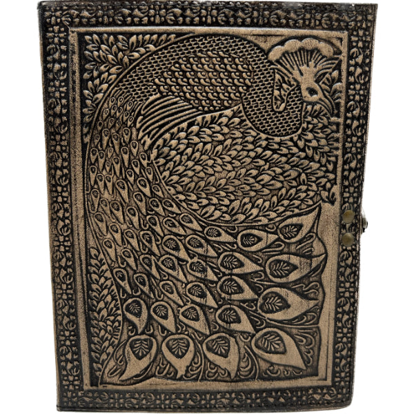 Leather Journal - Antique Peacock - Brown